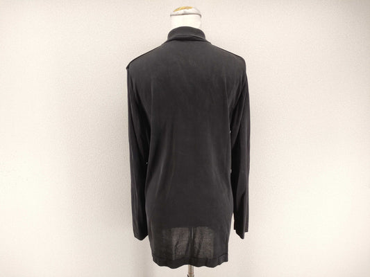 HERMES Cardigan Velvet Serie Button Black Size 40 Tops