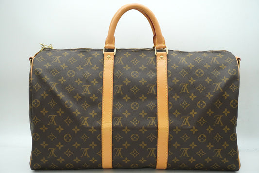 LOUIS VUITTON Monogram Keepall Bandouliere 50 M41416 Shoulder Strap Boston Bag