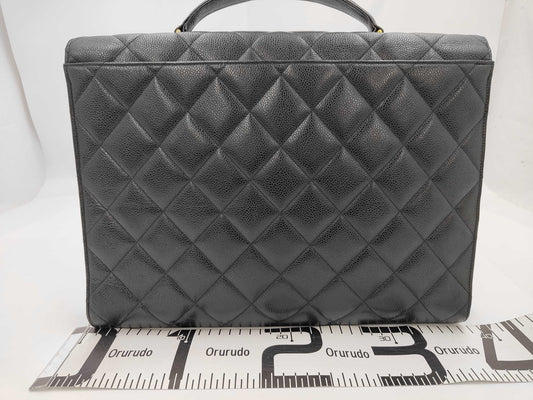 CHANEL Briefcase Caviar Skin Business Bag