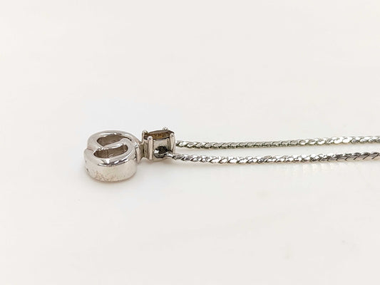 Dior Christian Dior Silver CD Logo Necklace