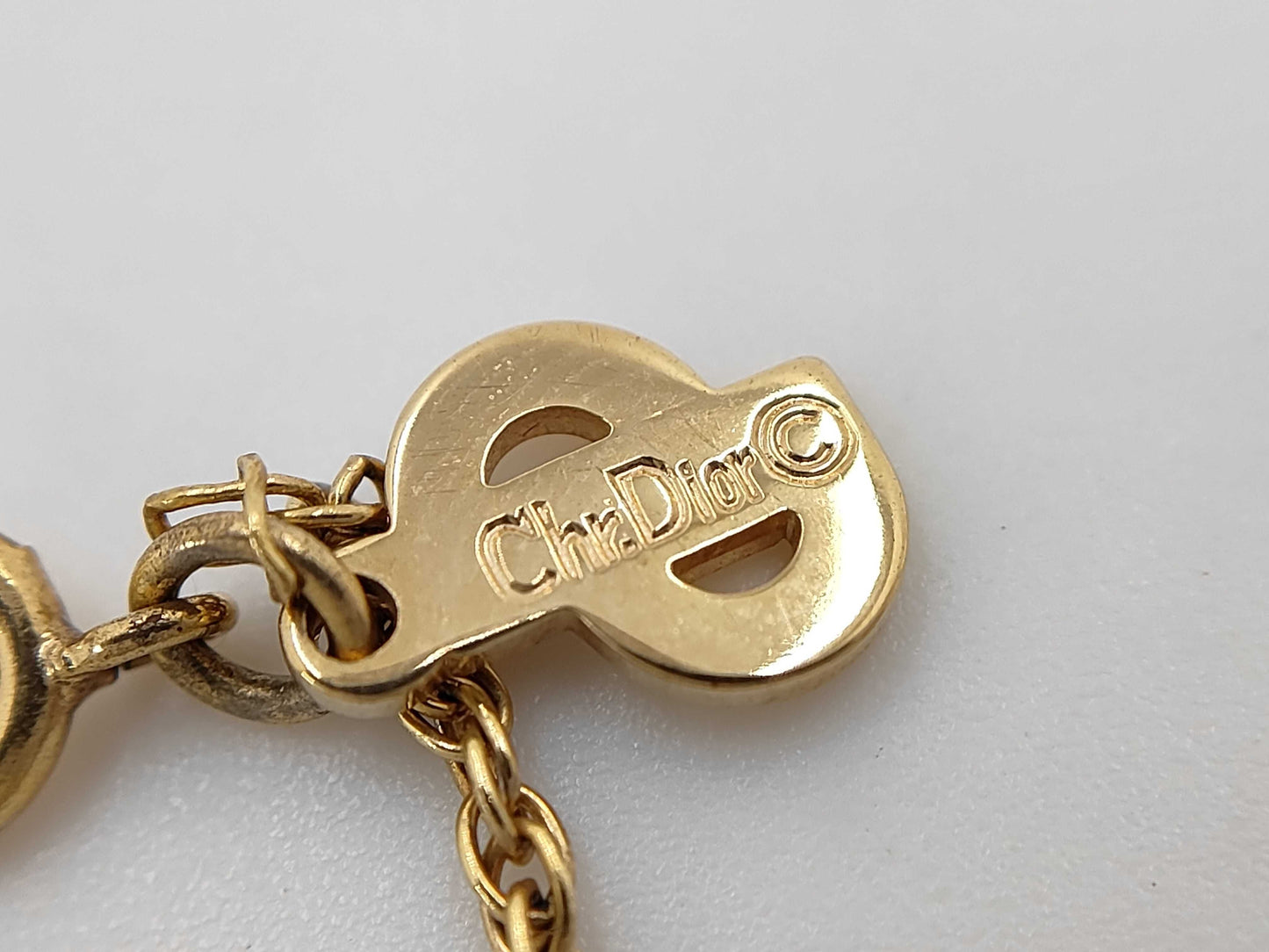 Dior Christian Dior Gold Rhinestone and Color Stone Necklace