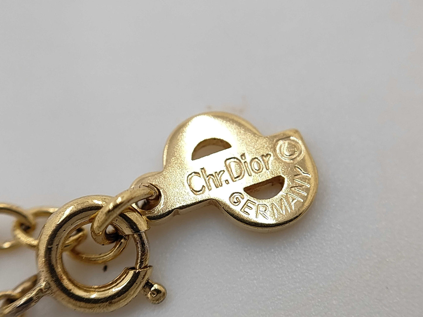 Dior Christian Dior Gold CD Logo Necklace