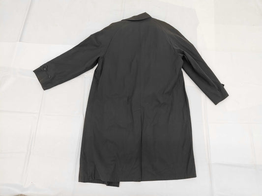 BURBERRY Check Pattern Black Trench Coat