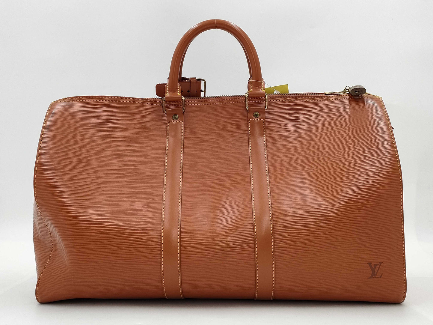 LOUIS VUITTON Epi Keepall 45 Brown Boston Bag