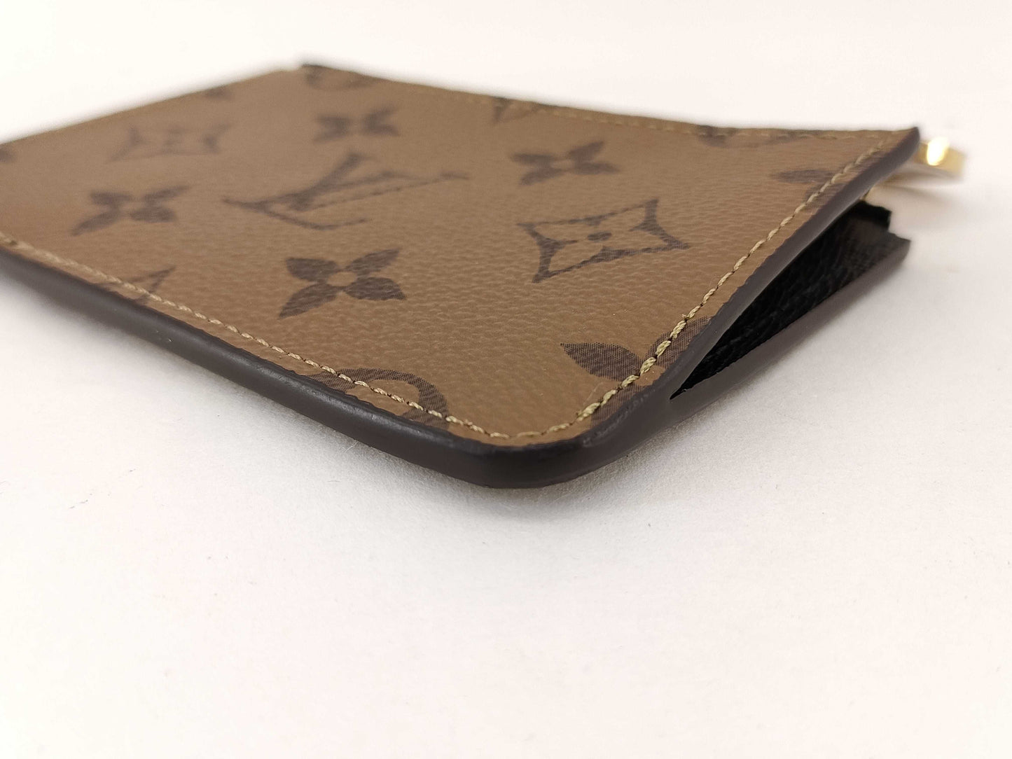 LOUIS VUITTON Monogram Reverse Porte Carte Romy Card Case M81912 Coin Case