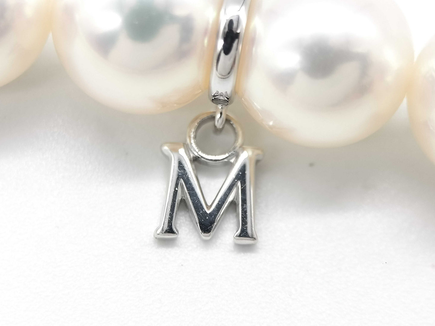 MIKIMOTO M Charm Akoya Pearl Diameter Approx. 8.0mm-8.5mm K14WG 36.8g Necklace