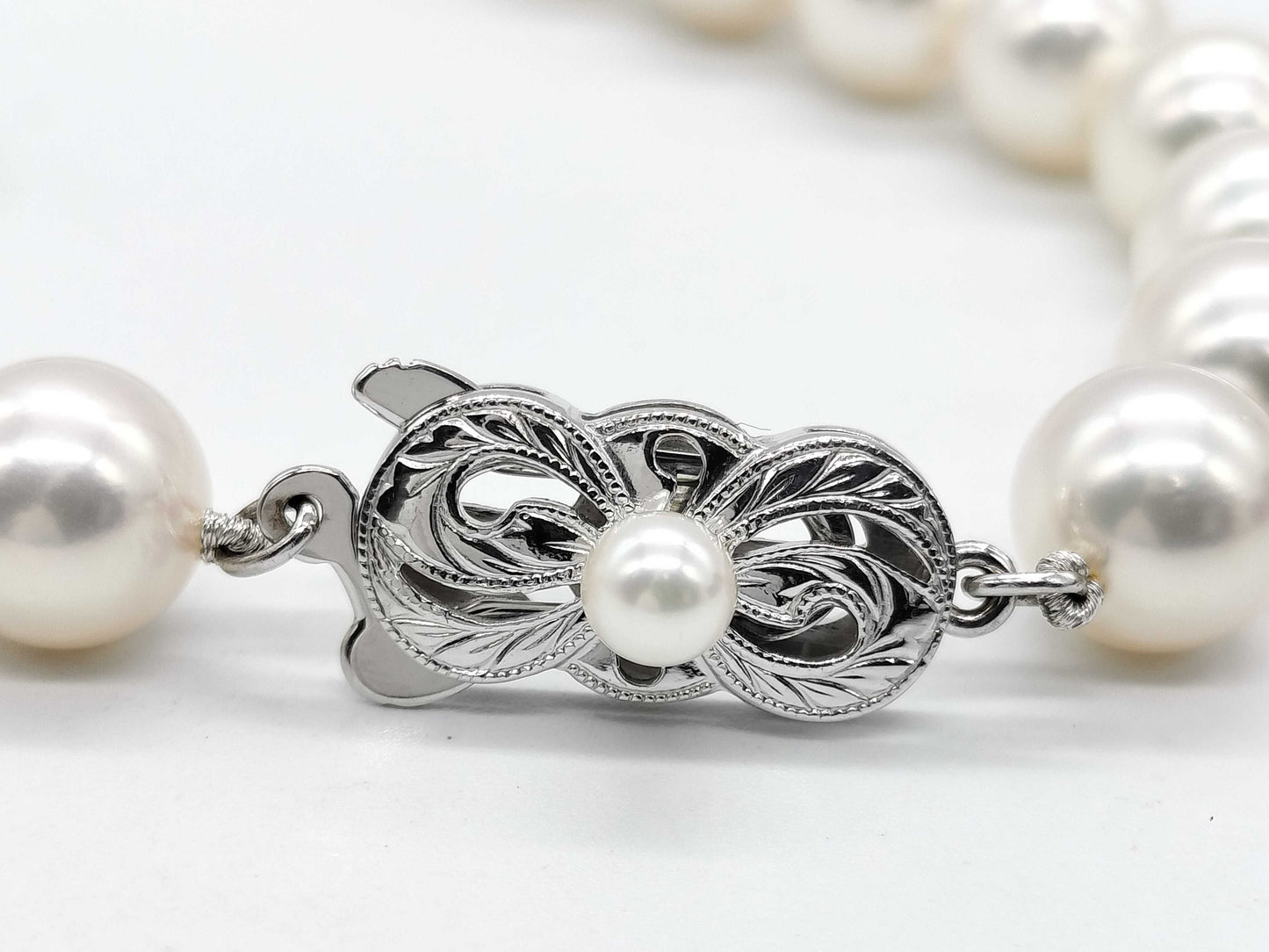 MIKIMOTO M Charm Akoya Pearl Diameter Approx. 8.0mm-8.5mm K14WG 36.8g Necklace