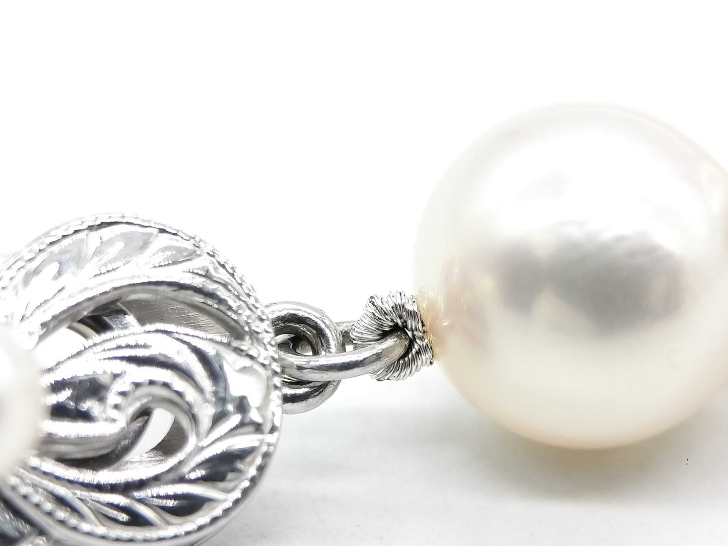 MIKIMOTO M Charm Akoya Pearl Diameter Approx. 8.0mm-8.5mm K14WG 36.8g Necklace