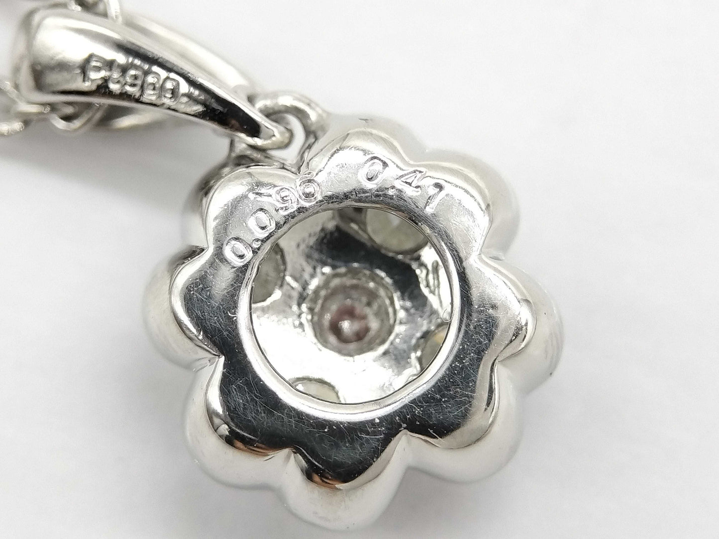 PD0.096ct D0.41ct Pt900/Pt850 6.5g Necklace