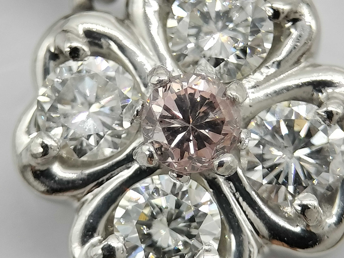 PD0.096ct D0.41ct Pt900/Pt850 6.5g Necklace
