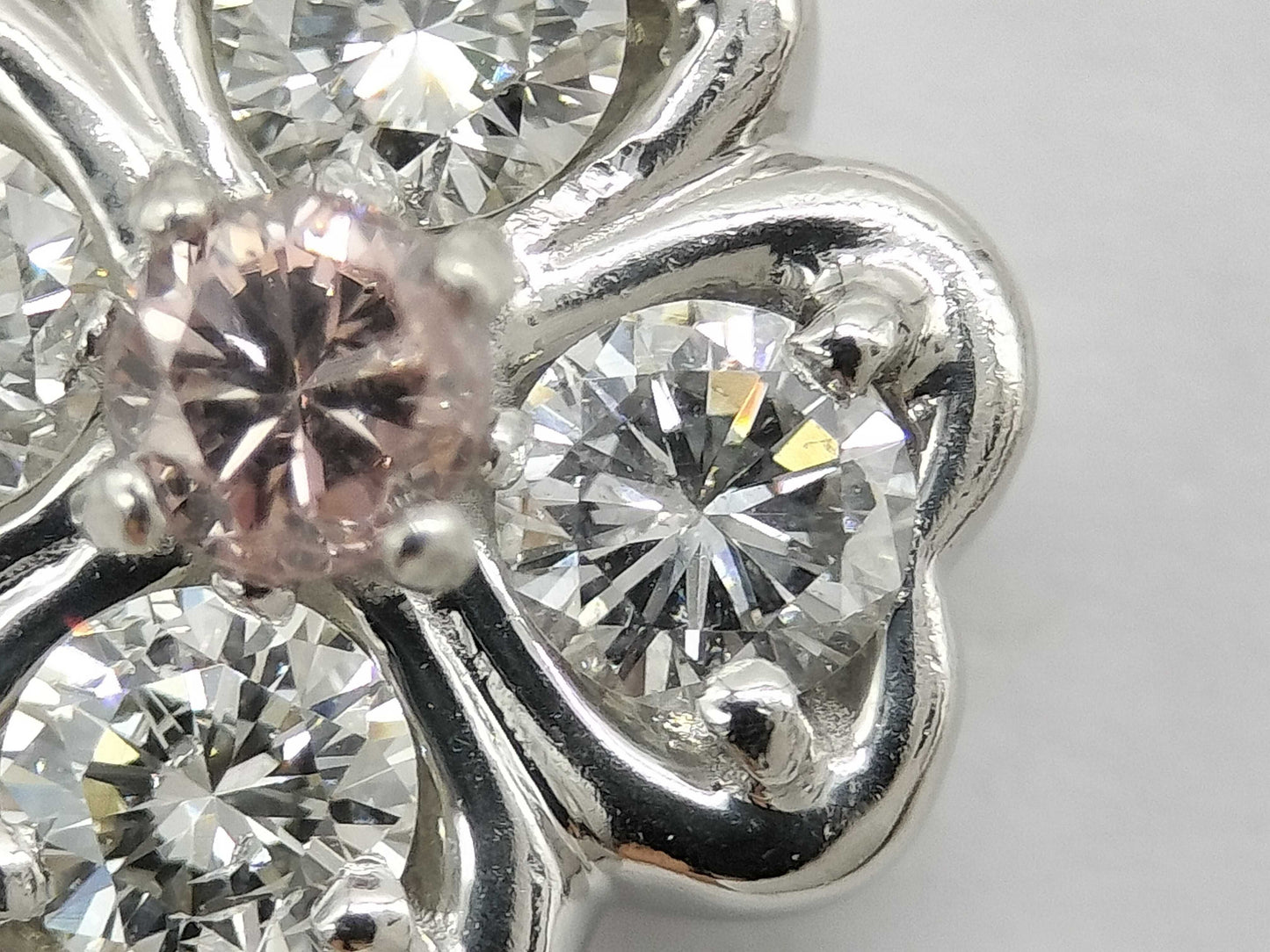 PD0.096ct D0.41ct Pt900/Pt850 6.5g Necklace