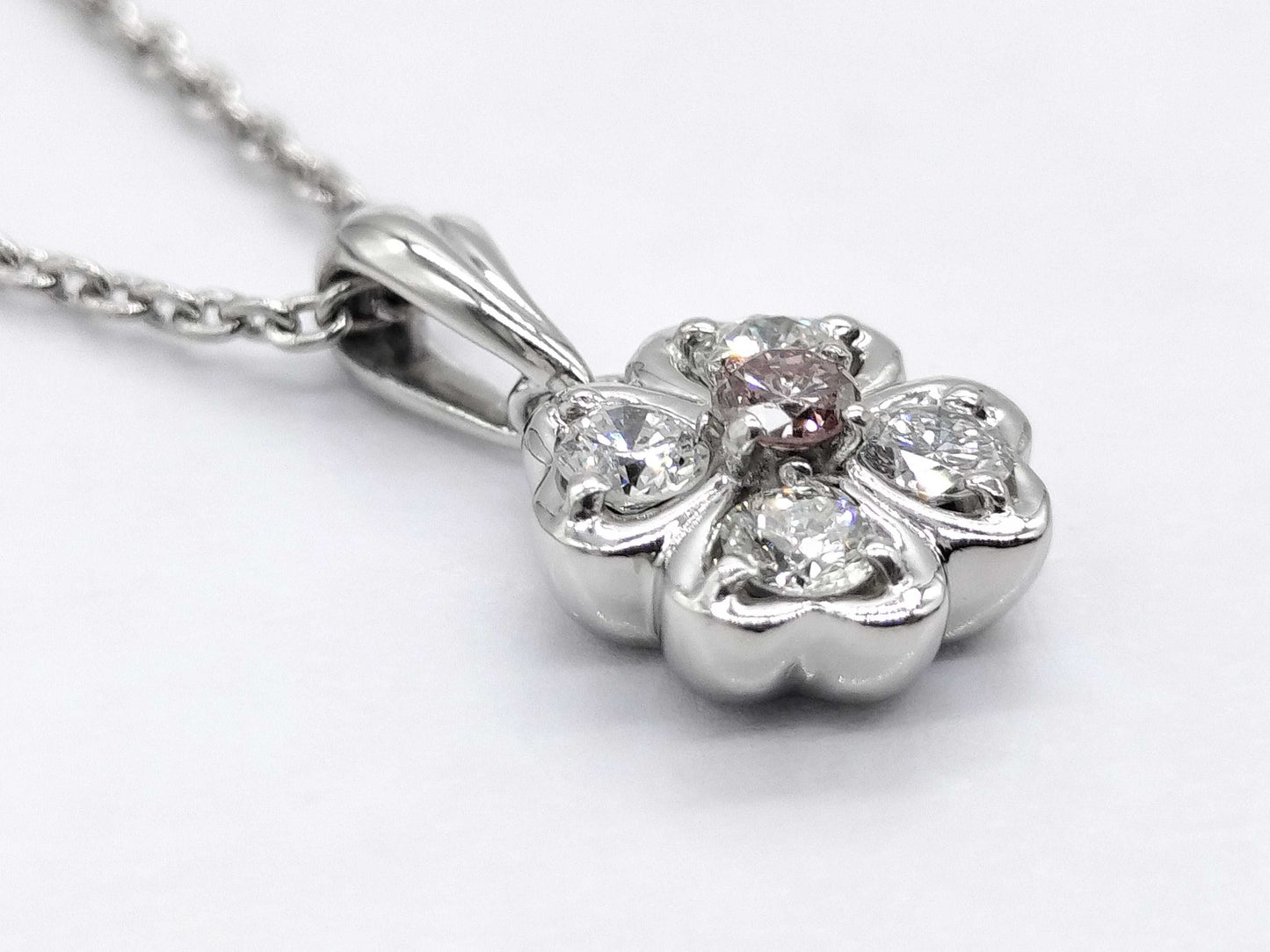 PD0.096ct D0.41ct Pt900/Pt850 6.5g Necklace
