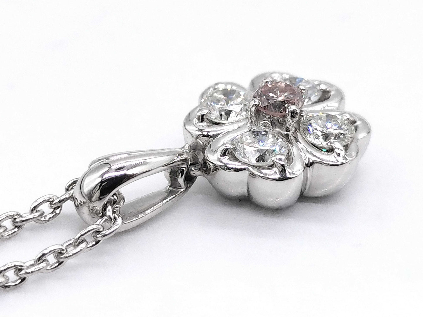 PD0.096ct D0.41ct Pt900/Pt850 6.5g Necklace