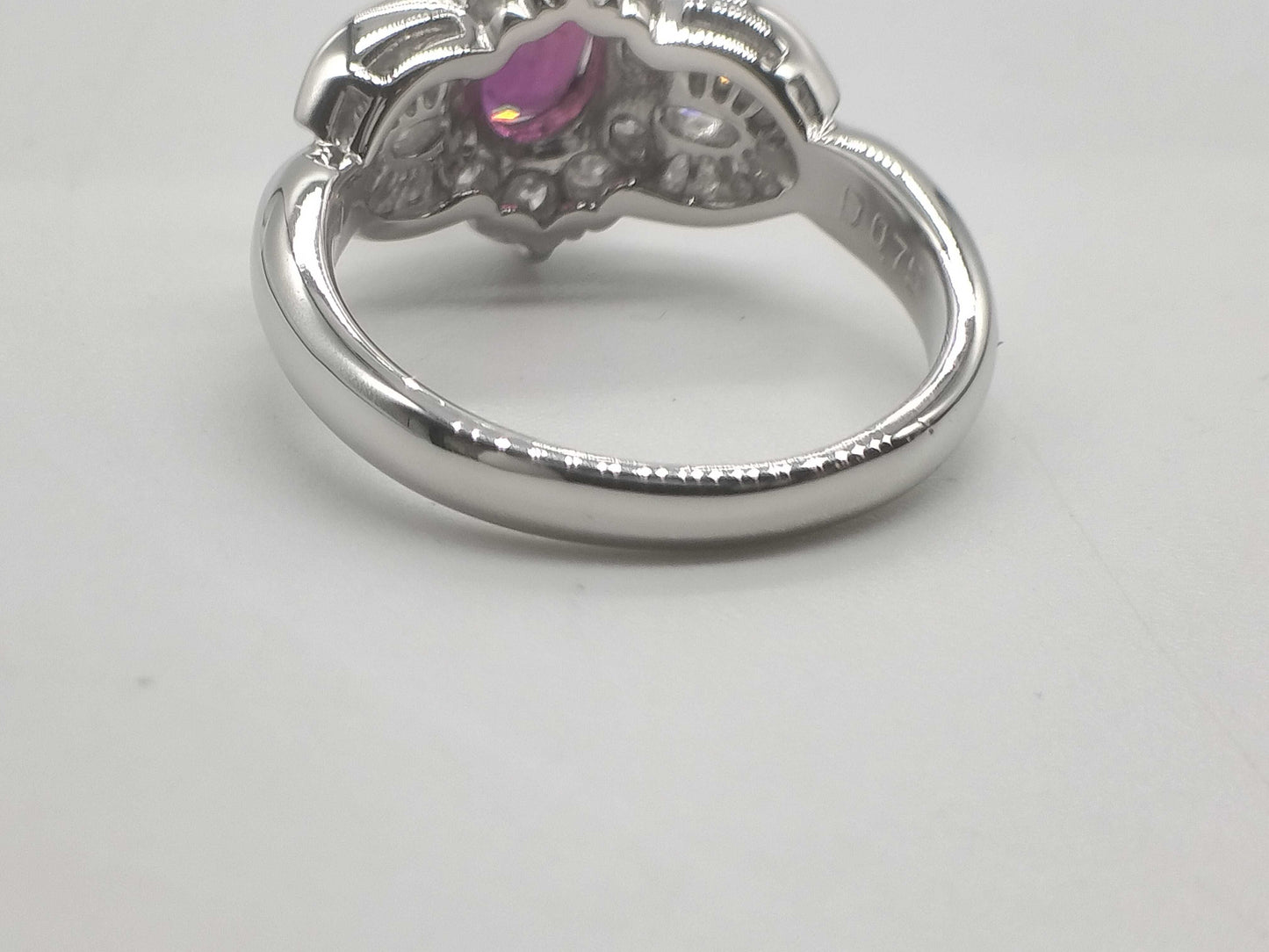 R1.15ct D0.75ct Pt900 6.8g Ring