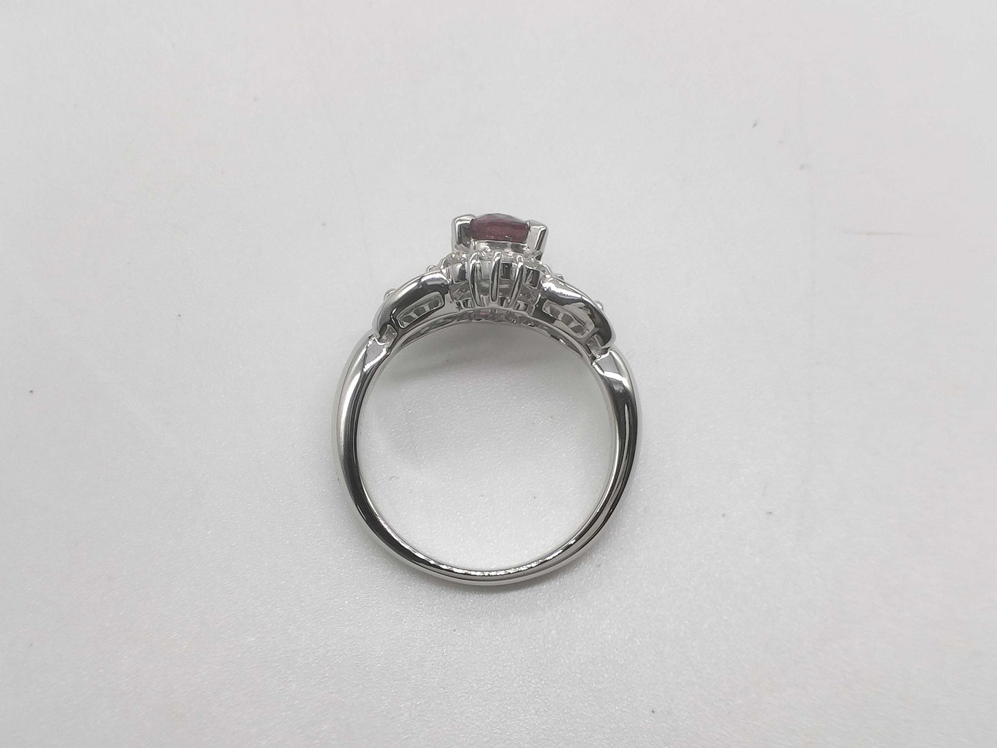 R1.15ct D0.75ct Pt900 6.8g Ring