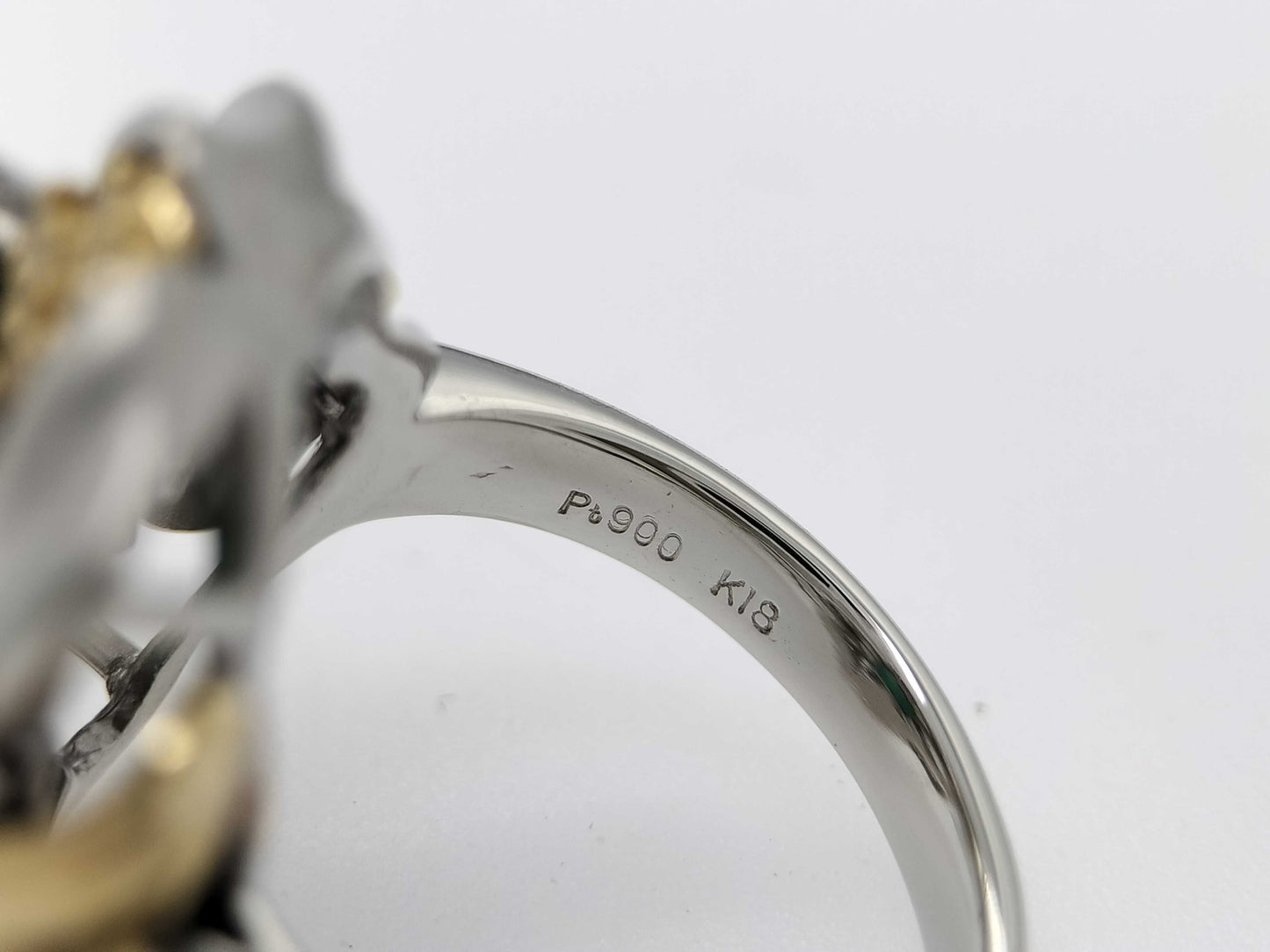 TL4.62ct D0.16ct PT900/K18 13.2g Ring