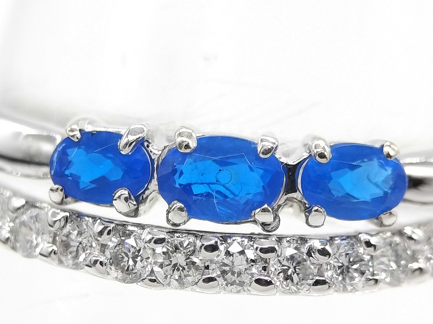 Apatite 0.18ct D0.13ct K18WG 1.8g Ring