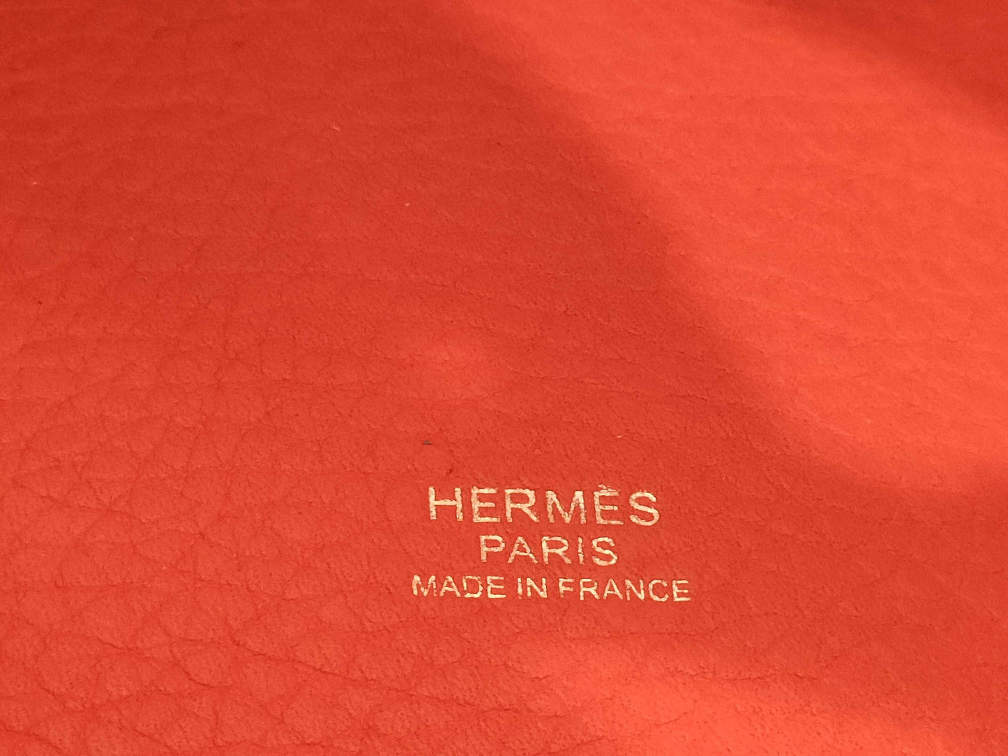 HERMES Picotin □O engraved handbag