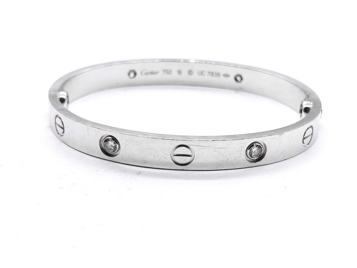 Cartier Love Bracelet #16 4PD White Gold 750 31.0g Bracelet/Bangle