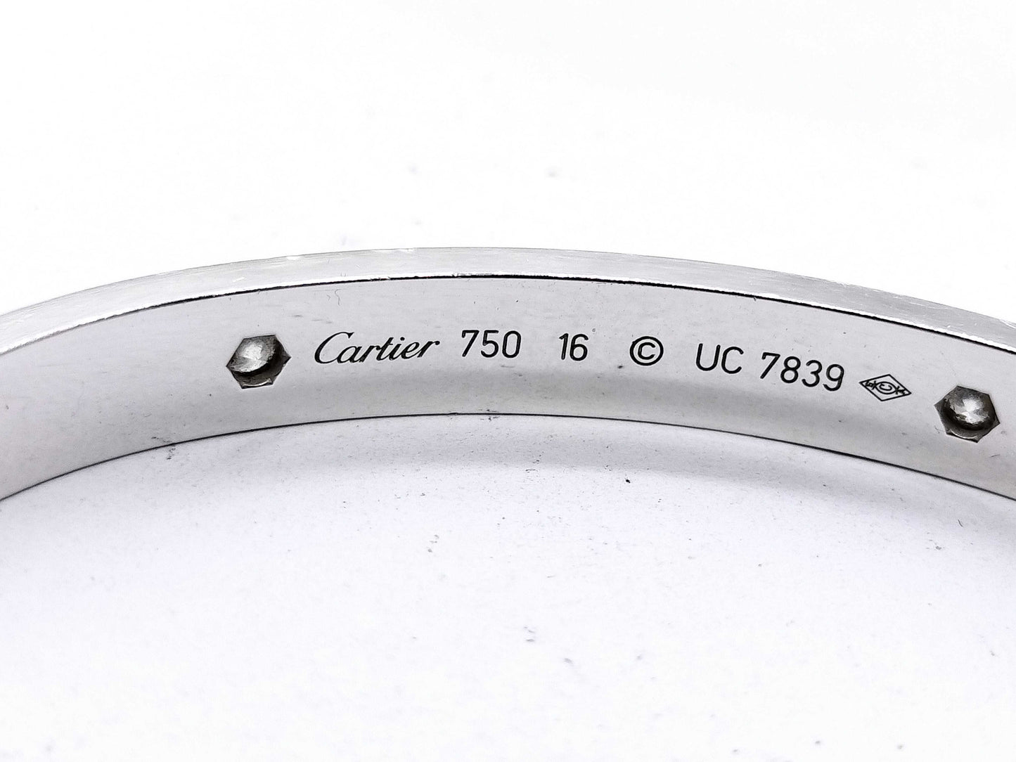 Cartier Love Bracelet #16 4PD White Gold 750 31.0g Bracelet/Bangle