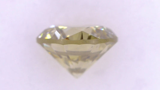 0.958ct FANCY BROWNISH YELLOW SI-1 ****/GD/FR FAINT NATURAL 6.02-6.12X3.96mm RD Diamond Loose