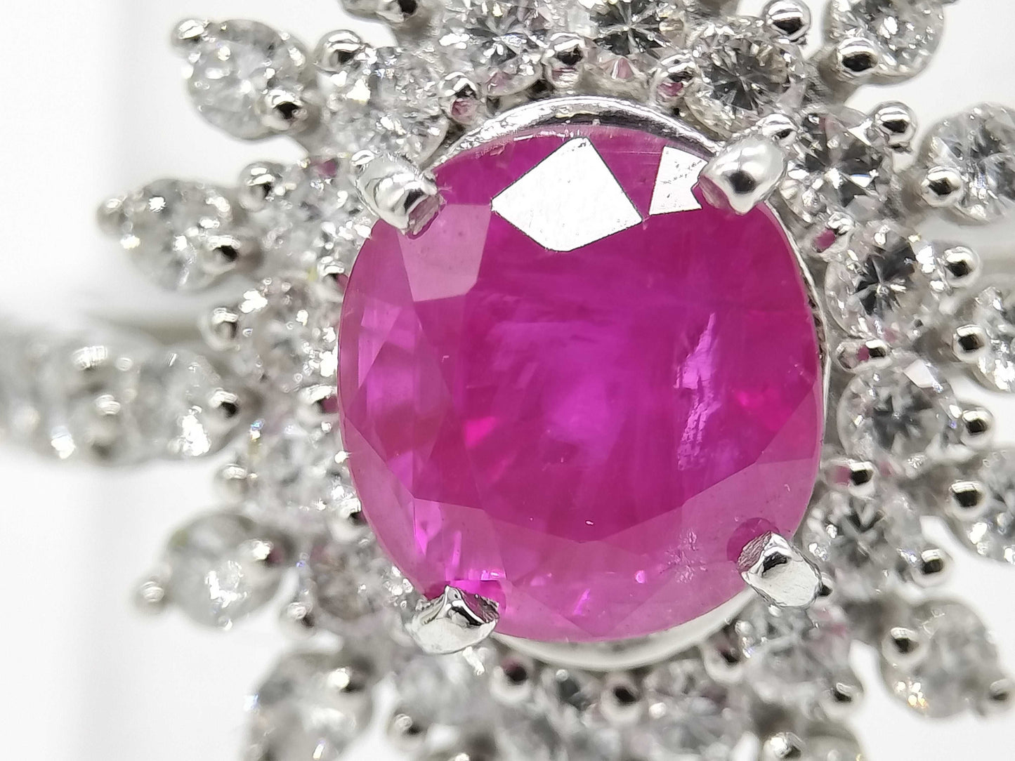 R1.86ct D0.80ct Pt950 4.5g Ring