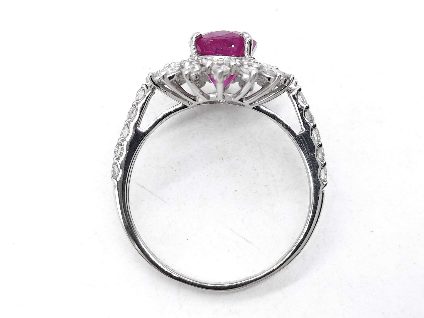 R1.86ct D0.80ct Pt950 4.5g Ring