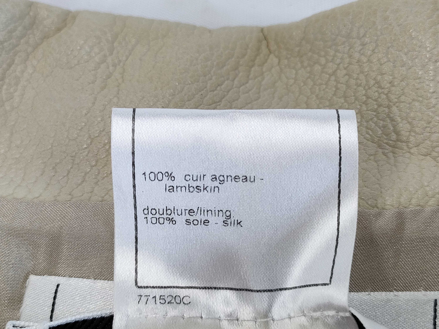 CHANEL Coco Mark Lamb Leather Jacket P31142 Size 34 Jacket