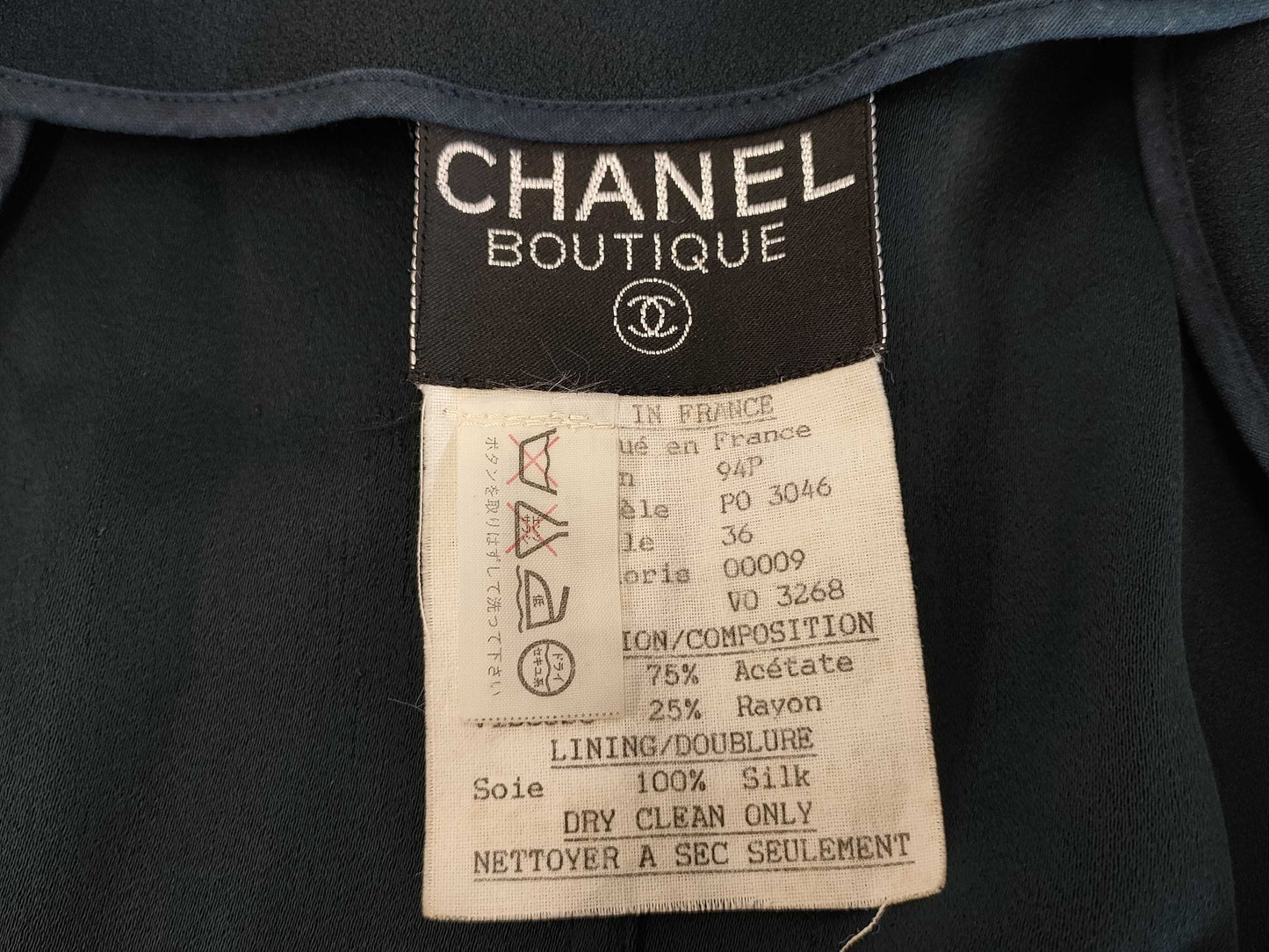 CHANEL Coco Mark Vintage Jacket P030 Size 36 Jacket
