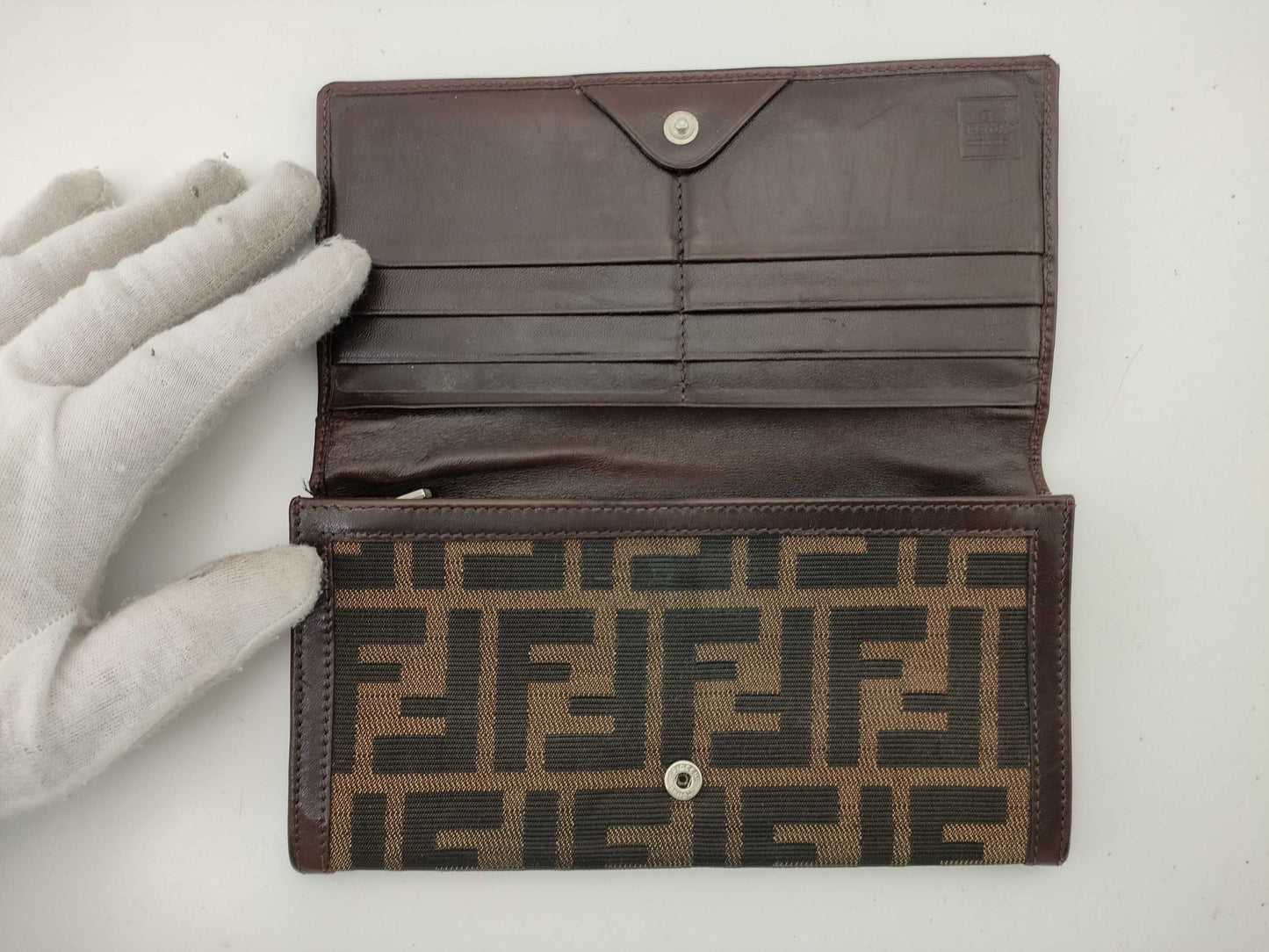 FENDI Zucca long wallet
