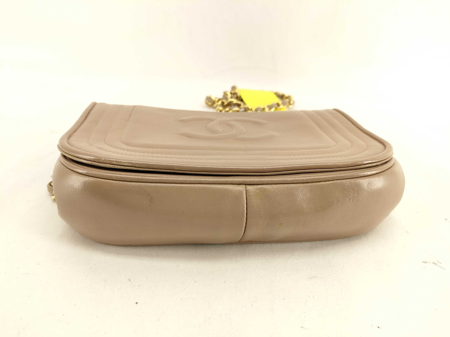 CHANEL Lambskin Coco Mark Chain Bag Beige 0 Series Shoulder Bag