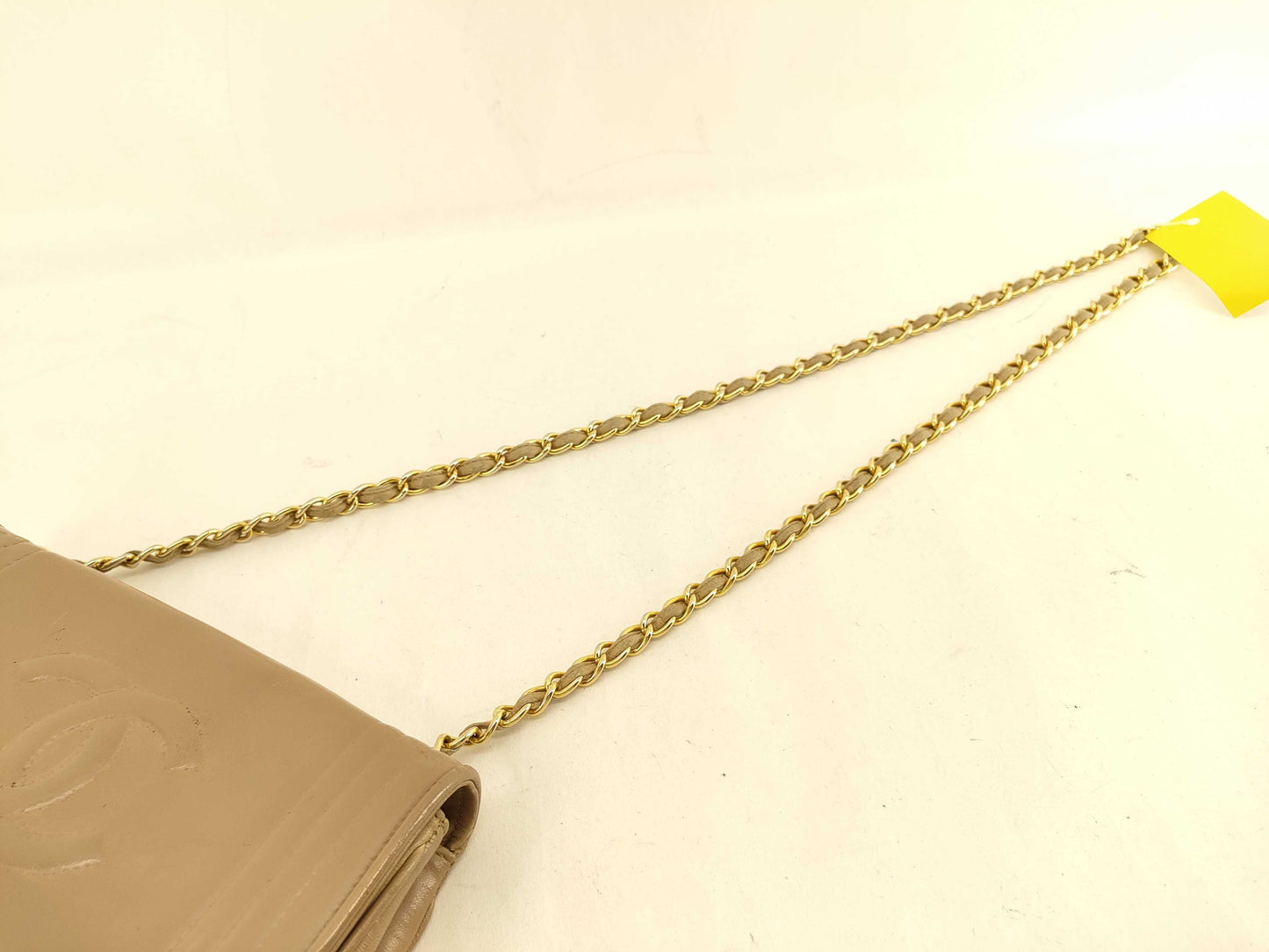 CHANEL Lambskin Coco Mark Chain Bag Beige 0 Series Shoulder Bag