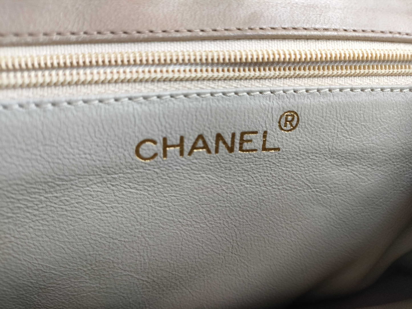 CHANEL Lambskin Coco Mark Chain Bag Beige 0 Series Shoulder Bag