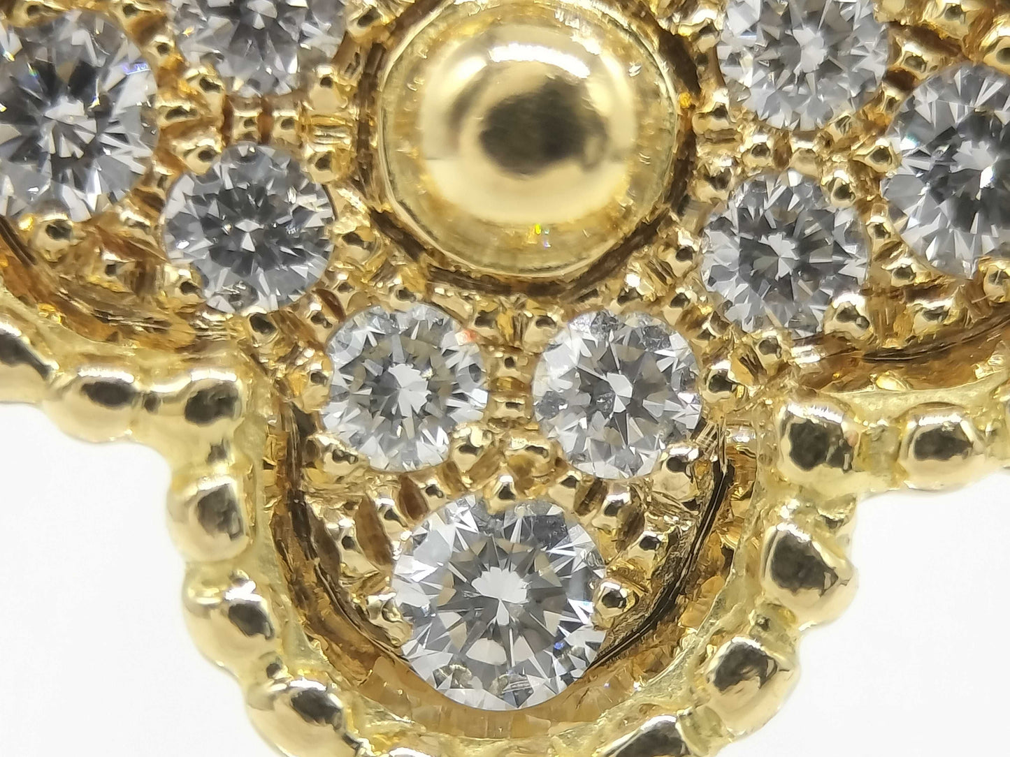 Van Cleef & Arpels Vintage Alhambra #47 Diamond Ring in Yellow Gold 750