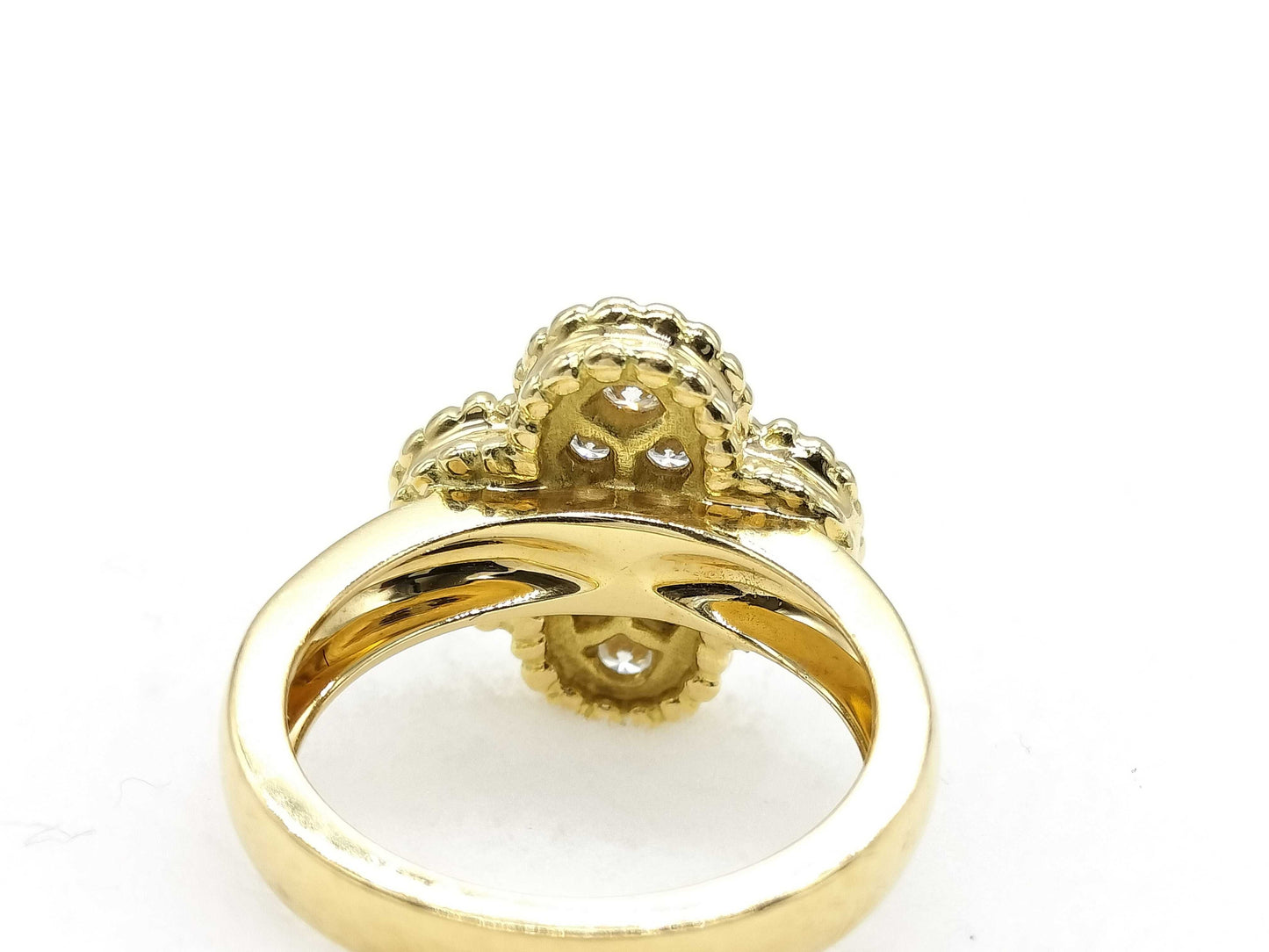 Van Cleef & Arpels Vintage Alhambra #47 Diamond Ring in Yellow Gold 750