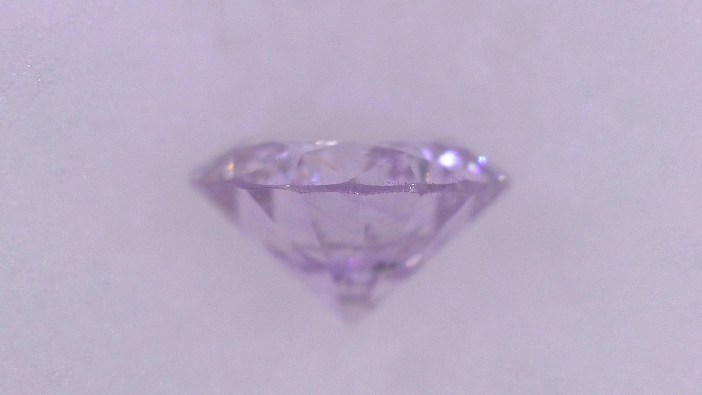 0.170ct FANCY PINK PURPLE I-2 ****/GD/FR NONE NATURAL 3.60-3.67X2.12mm RD Diamond Loose