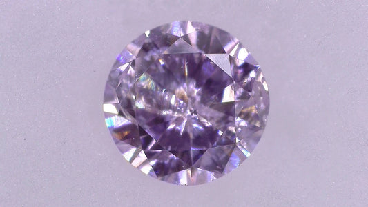 0.170ct FANCY PINK PURPLE I-2 ****/GD/FR NONE NATURAL 3.60-3.67X2.12mm RD Diamond Loose