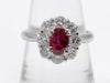Pigeon Blood R1.12ct D1.03ct Pt900 5.4g Ring