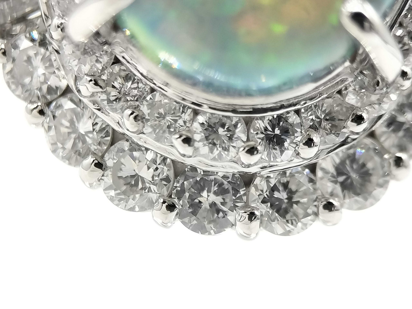 Black Opal 5.50ct D1.481ct PT900 14.3g Ring