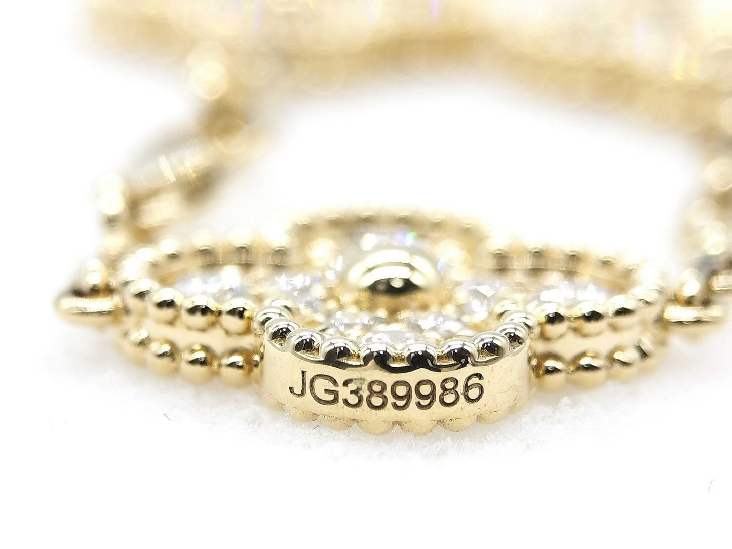 Van Cleef & Arpels Vintage Alhambra 5-Piece Diamond Bracelet in Yellow Gold and Au750, 14.1g