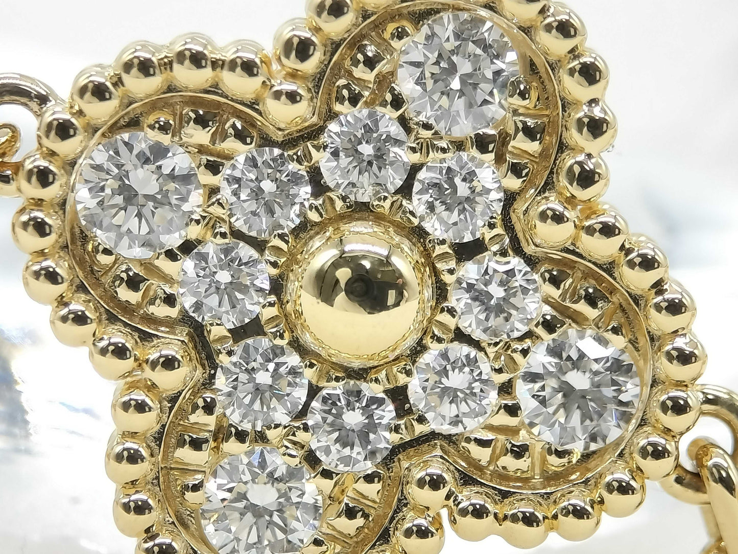Van Cleef & Arpels Vintage Alhambra 5-Piece Diamond Bracelet in Yellow Gold and Au750, 14.1g