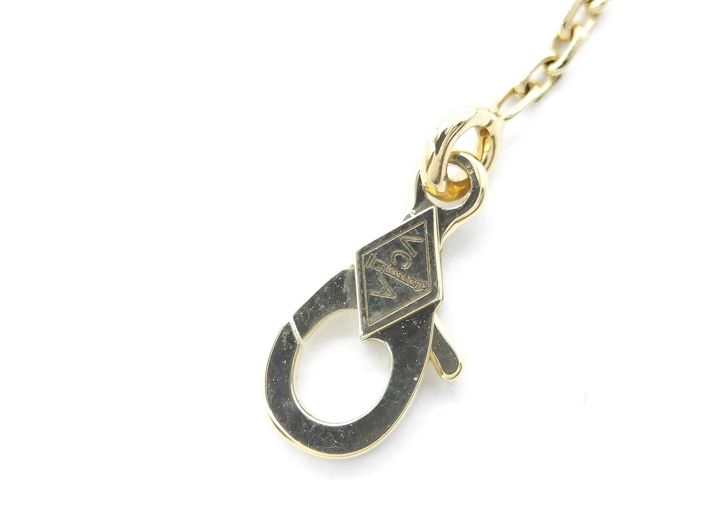 Van Cleef & Arpels Vintage Alhambra Diamond Necklace in Yellow Gold and Au750, 5.7g