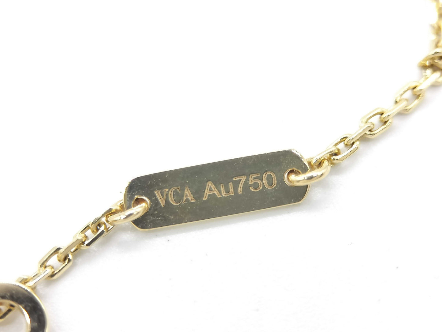 Van Cleef & Arpels Vintage Alhambra Diamond Necklace in Yellow Gold and Au750, 5.7g