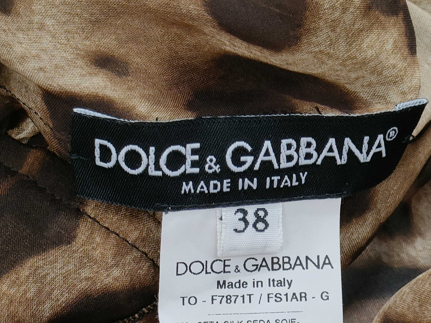 DOLCE&GABBANA Silk Leopard Print Dress