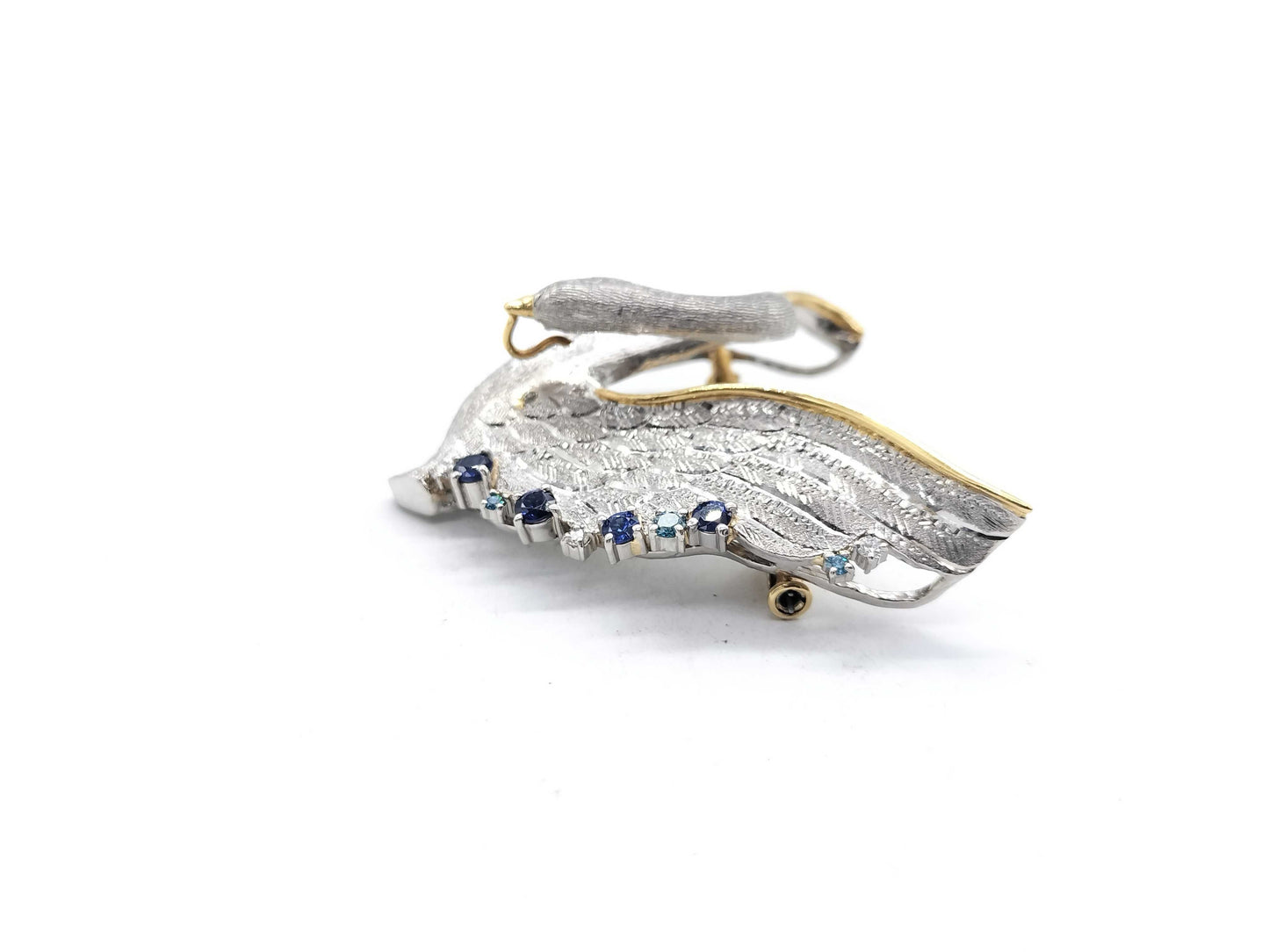 Nobuko Ishikawa, S1.64ct, D0.82ct, PT900/K18, 22.7g, Brooch