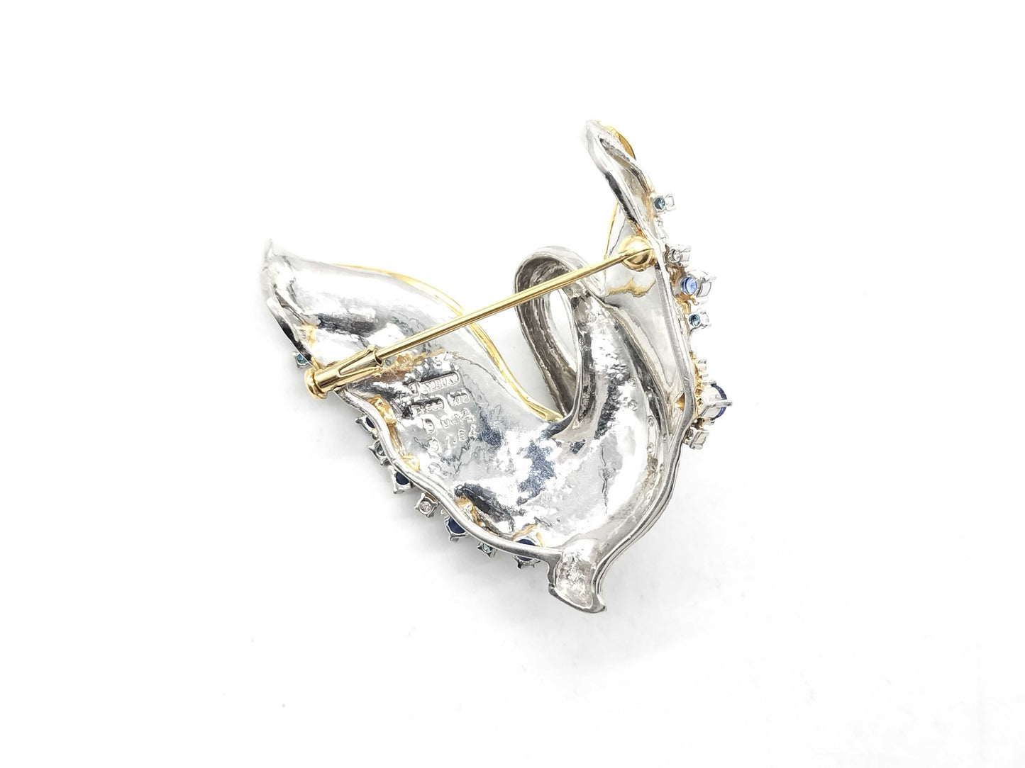 Nobuko Ishikawa, S1.64ct, D0.82ct, PT900/K18, 22.7g, Brooch