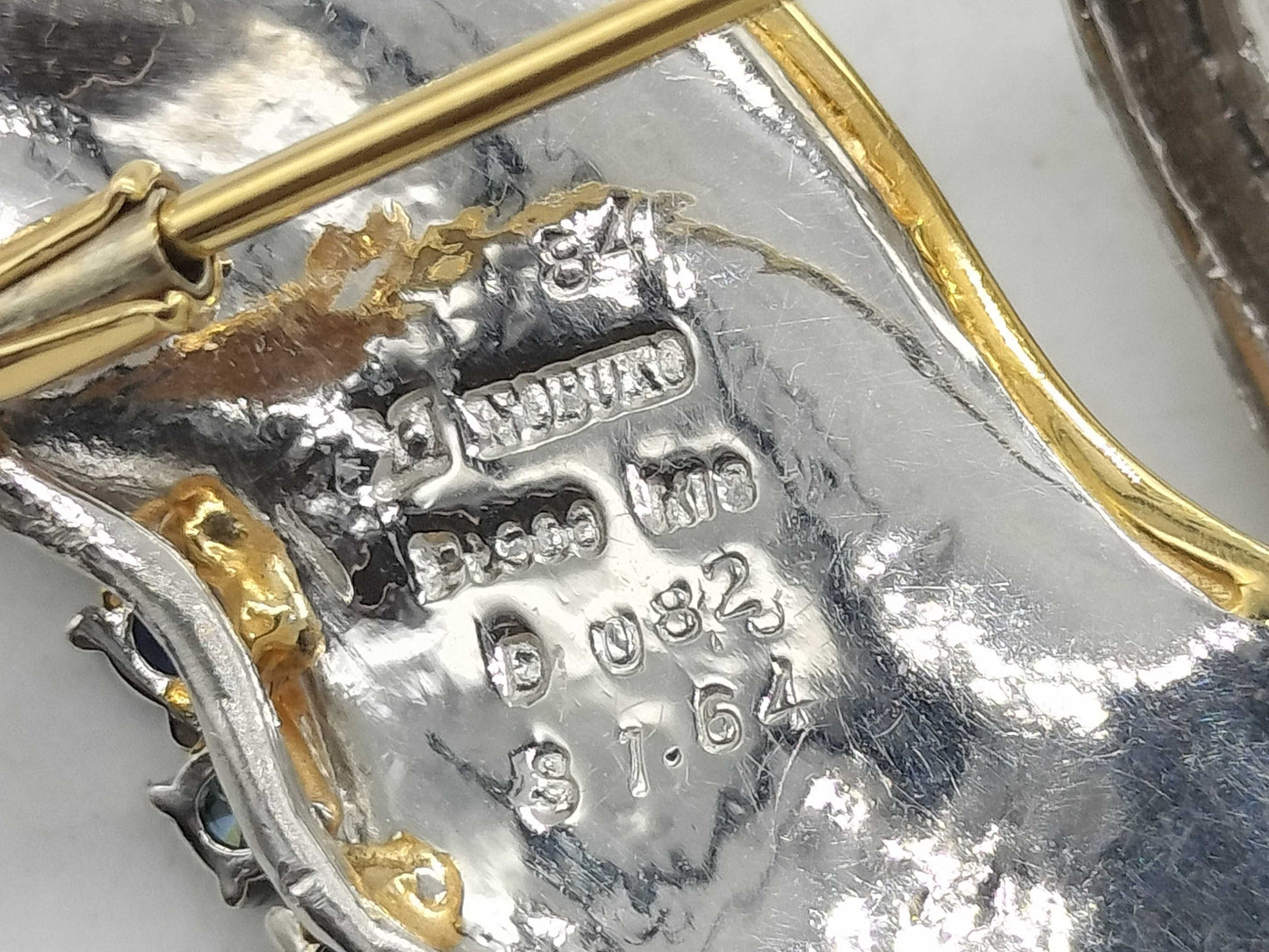Nobuko Ishikawa, S1.64ct, D0.82ct, PT900/K18, 22.7g, Brooch