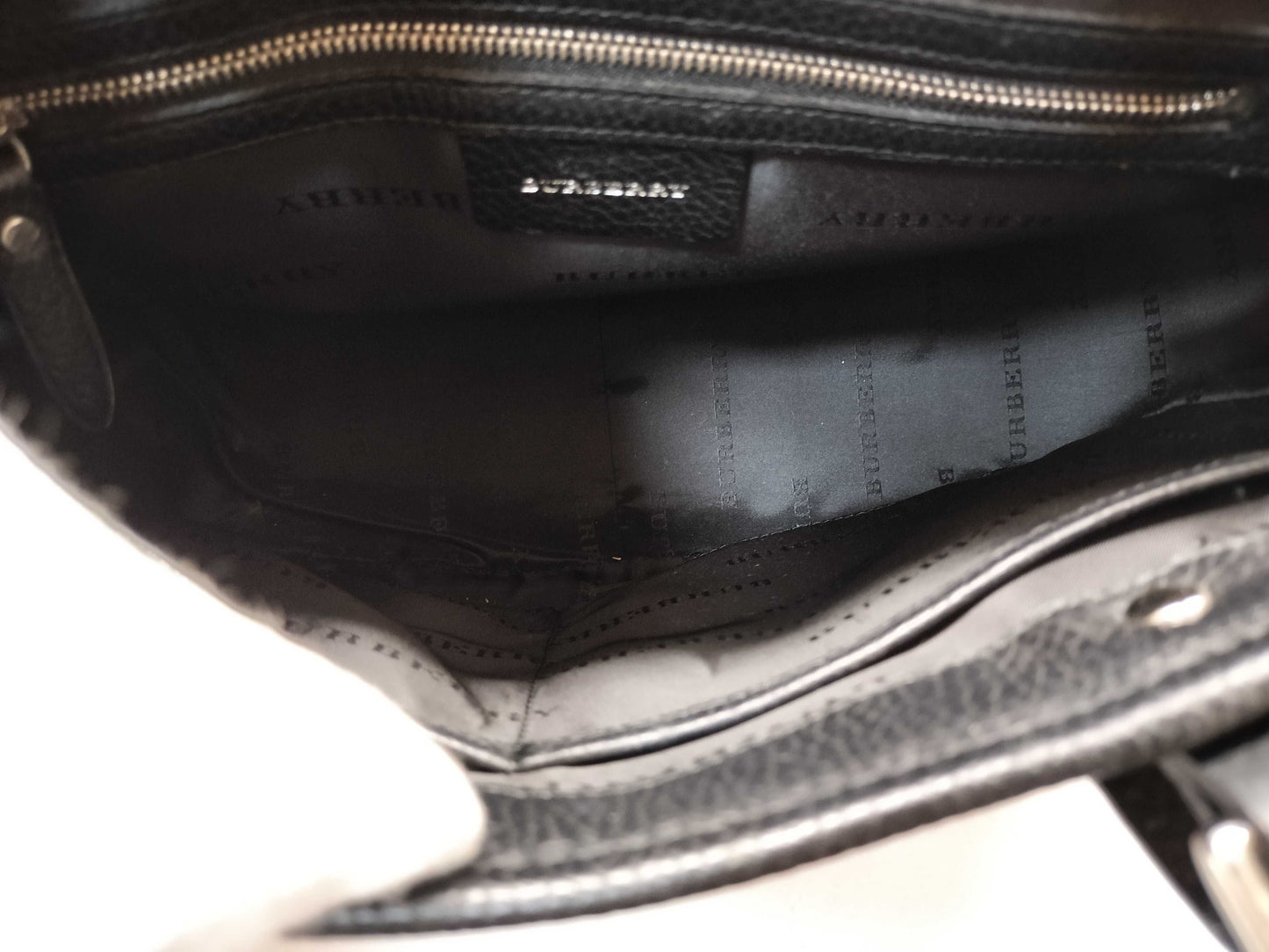 BURBERRY Nylon and Leather Nova Check Handbag