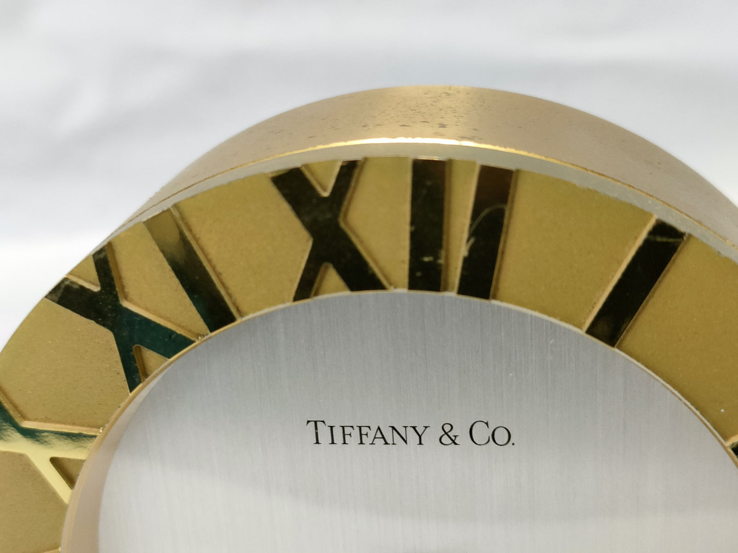 Tiffany & Co. Atlas Table Clock, Gold, Body Only, Non-Working