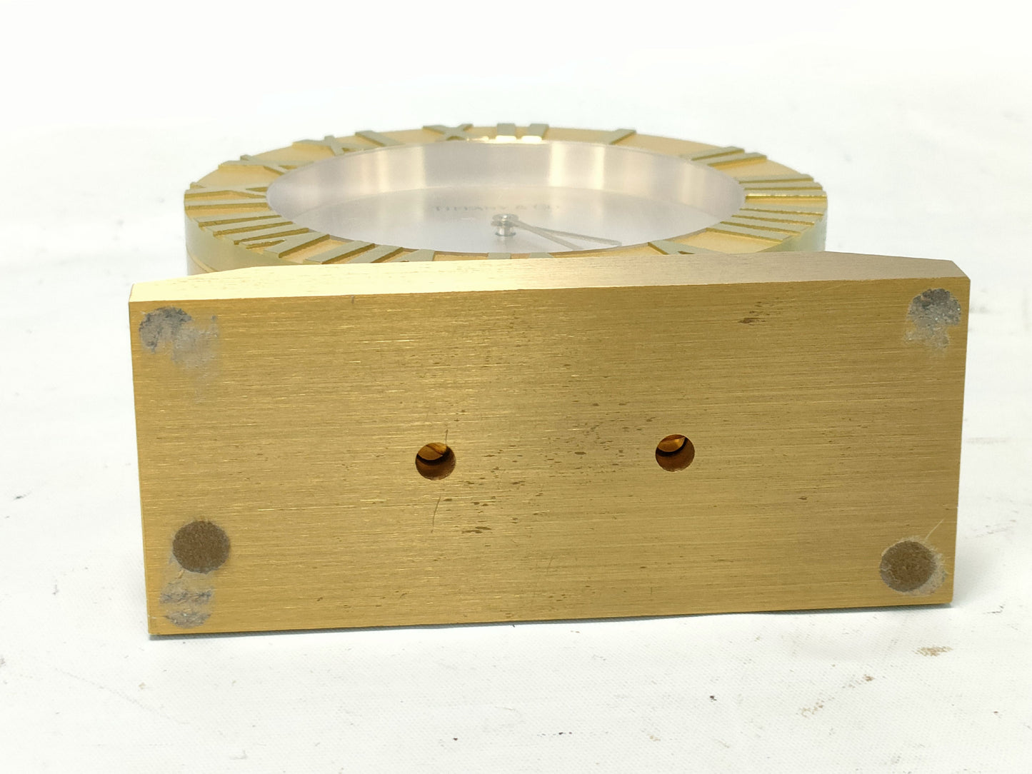 Tiffany & Co. Atlas Table Clock, Gold, Body Only, Non-Working